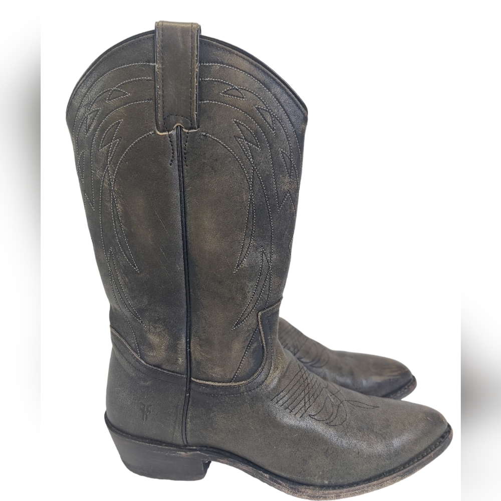 Frye "Billy" Western Boots in Smoke Gray Leather Sz USW 11